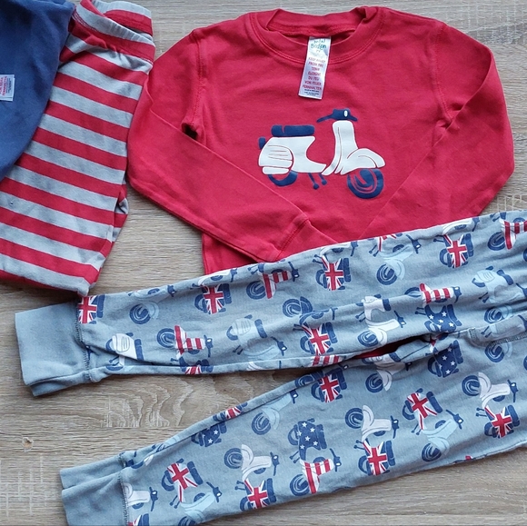 2011 Mini Boden twin pack UK scooter pajamas size 7 - Picture 3 of 16